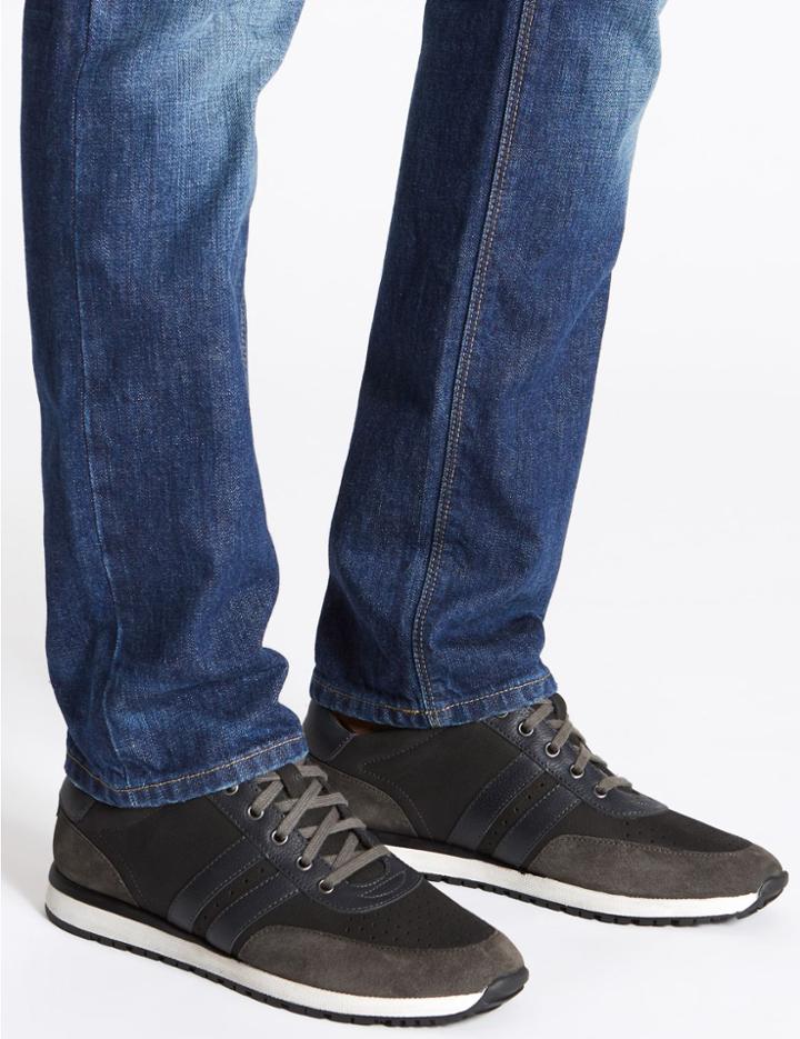 Marks & Spencer Lace-up Trainers Navy Mix