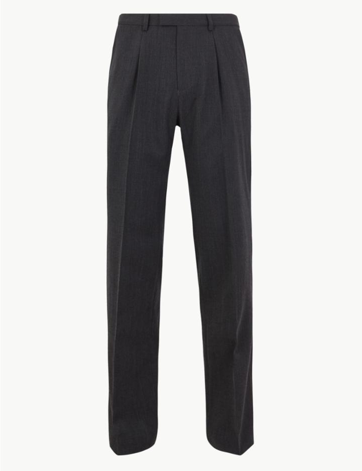 Marks & Spencer Regular Stretch Trousers Charcoal
