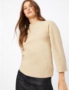 Marks & Spencer 3/4 Sleeve Sweatshirt Coffee