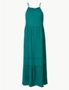 Marks & Spencer Pure Cotton Midi Slip Dress Emerald