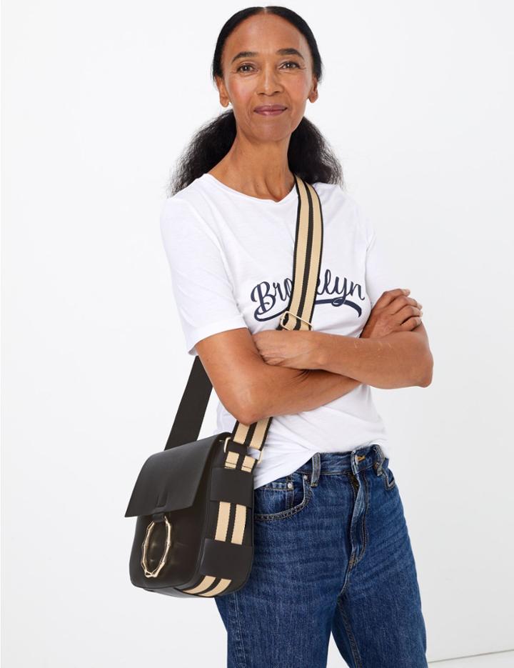 Marks & Spencer Bamboo Saddle Cross Body Bag Black