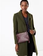 Marks & Spencer Reversible Snake Print Crossbody Bag Berry