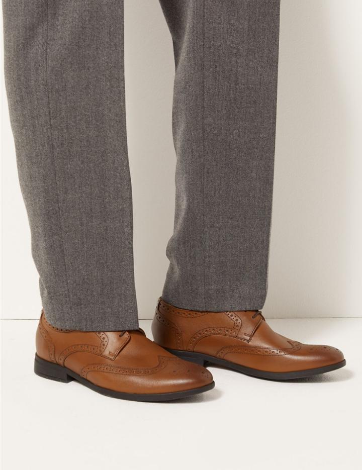 Marks & Spencer Leather Brogue Shoes With Airflex&trade;