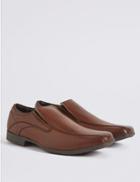 Marks & Spencer Stitch Detail Slip-on Shoes Brown Mix
