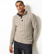 Marks & Spencer Cable Knit Jumper With Wool & Alpaca Grey