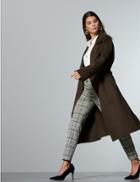 Marks & Spencer Wool Rich Textured Wrap Coat Cocoa