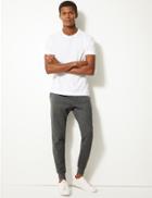 Marks & Spencer New Cotton Blend Cuffed Joggers Grey