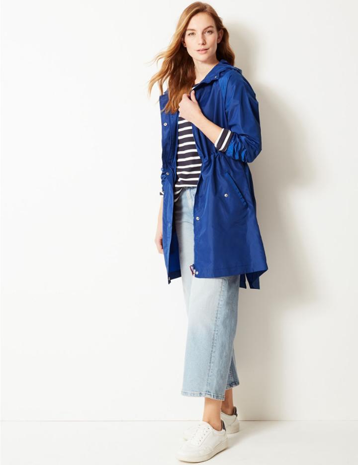 Marks & Spencer Long Pack Away Parka Cobalt