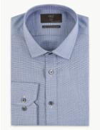 Marks & Spencer Pure Cotton Non-iron Slim Fit Shirt Navy Mix