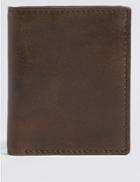 Marks & Spencer Leather Tri Fold Wallet Brown
