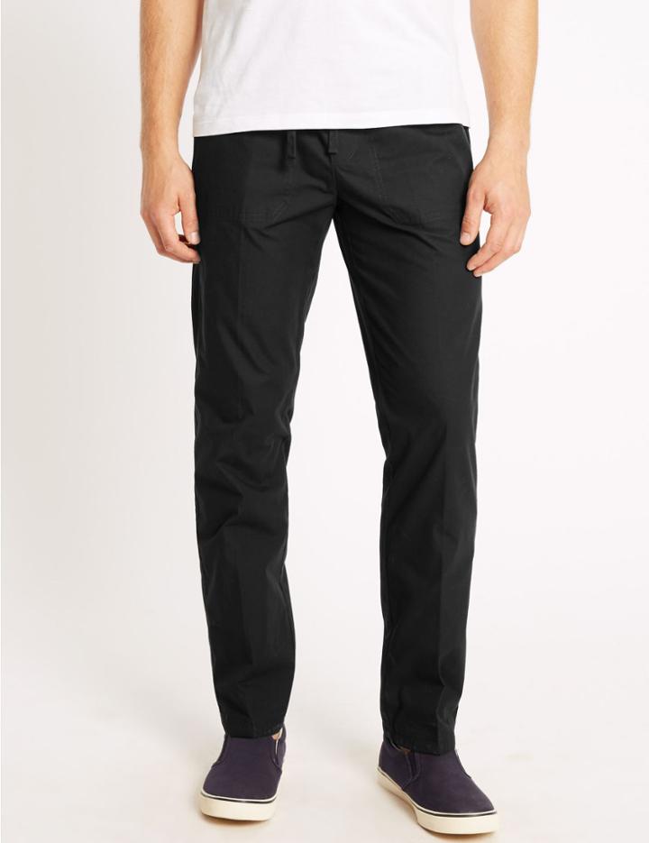 Marks & Spencer Lightweight Regular Fit Chinos Black