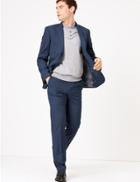 Marks & Spencer Tailored Fit Jacket With Stretch Indigo