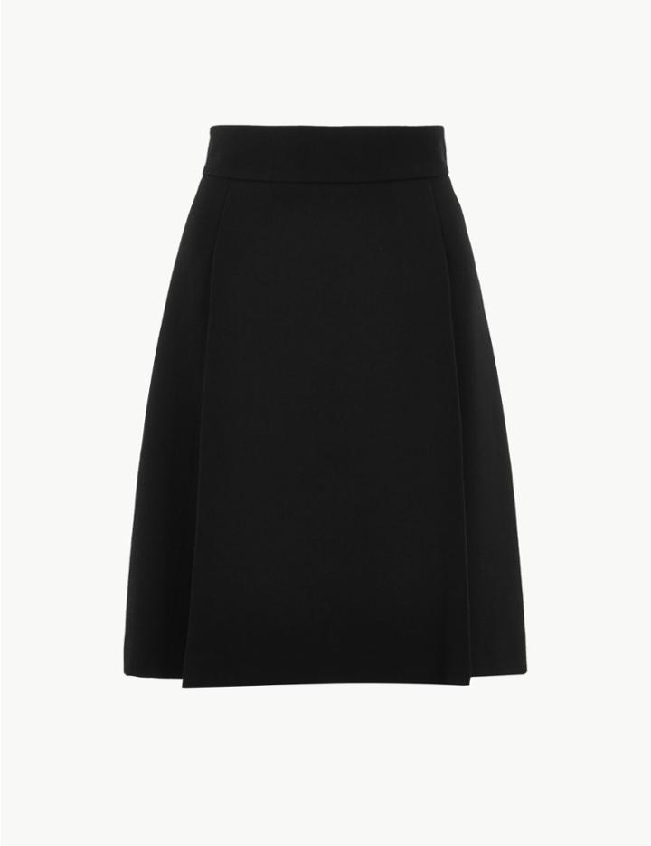 Marks & Spencer Pleat Front Mini Skirt Black