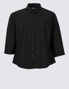 Marks & Spencer Curve Long Sleeve Shirt Black