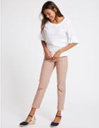 Marks & Spencer Pure Cotton Straight Fit Chinos Light Pink