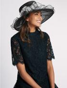Marks & Spencer Large Foldable Fluted Hat Black Mix