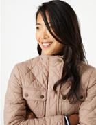 Marks & Spencer Quilted Utility Jacket Oyster