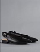 Marks & Spencer Leather Sling Back Flats Black