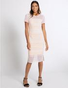 Marks & Spencer Lace Shift Dress White Mix