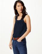 Marks & Spencer Pure Cotton Textured Camisole Top Navy