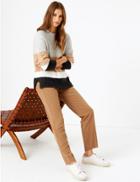 Marks & Spencer Straight Leg Zip Pocket Trousers Nutmeg