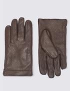 Marks & Spencer Italian Leather Gloves With Thinsulate&trade; Brown