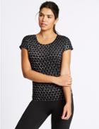 Marks & Spencer Short Sleeve Printed T-shirt White Mix