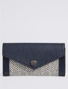 Marks & Spencer Colour Block Purse With Cardsafe&trade; Blue Mix