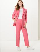 Marks & Spencer Evie Straight Leg 7/8th Trousers Pink