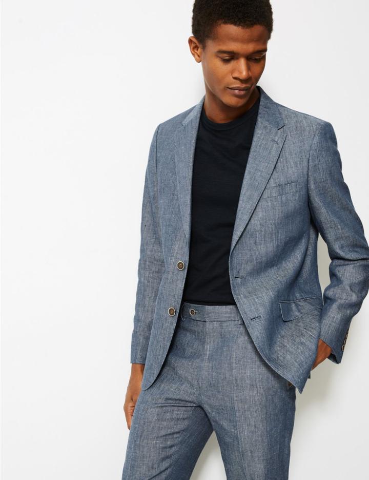 Marks & Spencer Slim Fit Jacket Indigo