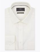 Marks & Spencer Regular Cotton Twill Non-iron Shirt Ivory