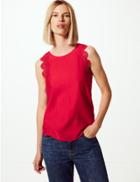 Marks & Spencer Lace Regular Fit Vest Top Red