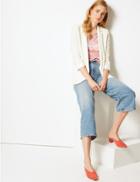 Marks & Spencer Relaxed Patch Pocket Blazer Winter White