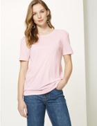 Marks & Spencer Round Neck Short Sleeve T-shirt Light Pink