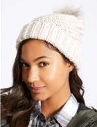 Marks & Spencer Fur Bobble Winter Hat Cream