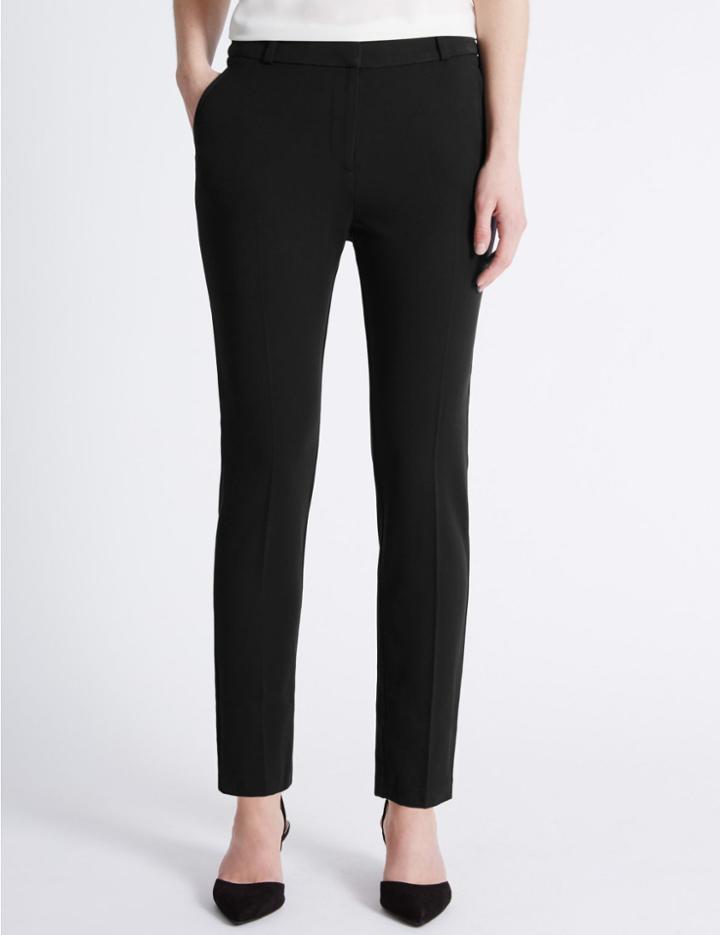 Marks & Spencer Tapered Leg Trousers Black