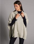 Marks & Spencer Pure Cashmere Ribbed Funnel Neck Wrap Grey