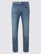 Marks & Spencer Vintage Wash Tapered Fit Jeans Blue Tint