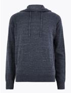 Marks & Spencer Pure Cotton Hoodie Navy Mix