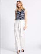 Marks & Spencer Wide Leg Trousers Ivory