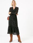 Marks & Spencer Printed Relaxed Midi Dress Black Mix