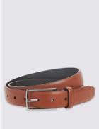 Marks & Spencer Faux Leather Edge Buckle Belt Tan