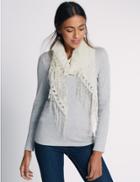 Marks & Spencer Butterfly Lace Scarf Cream
