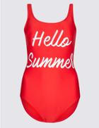Marks & Spencer Secret Slimming&trade; Printed Swimsuit Red