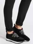 Marks & Spencer Embellished Slip-on Trainers Black