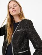 Marks & Spencer Sparkle Tweed Blazer Black Mix