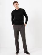 Marks & Spencer Slim Fit Checked Stretch Trousers