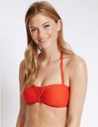 Marks & Spencer Macrame Bandeau Bikini Top Orange