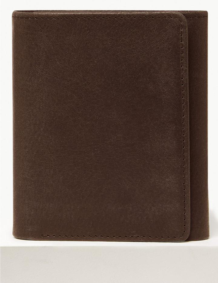 Marks & Spencer Leather Rfid Protection Wallet Brown
