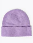 Marks & Spencer Pure Cashmere Turned Up Beanie Mauve